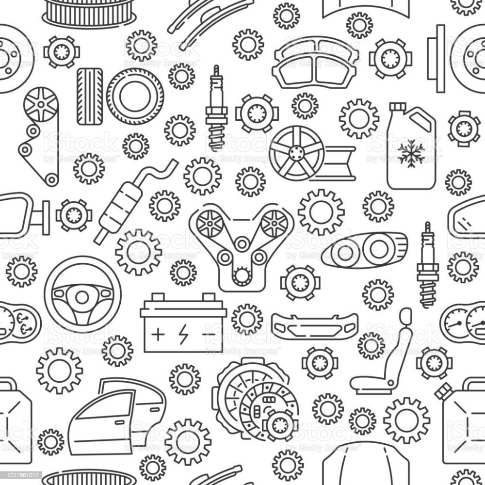 Запчасти паттерн вектор