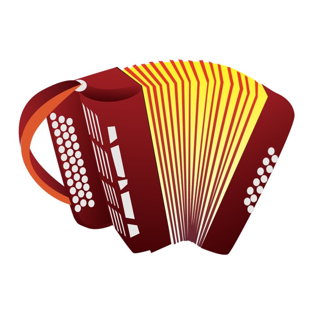 Гармонь на белом фоне