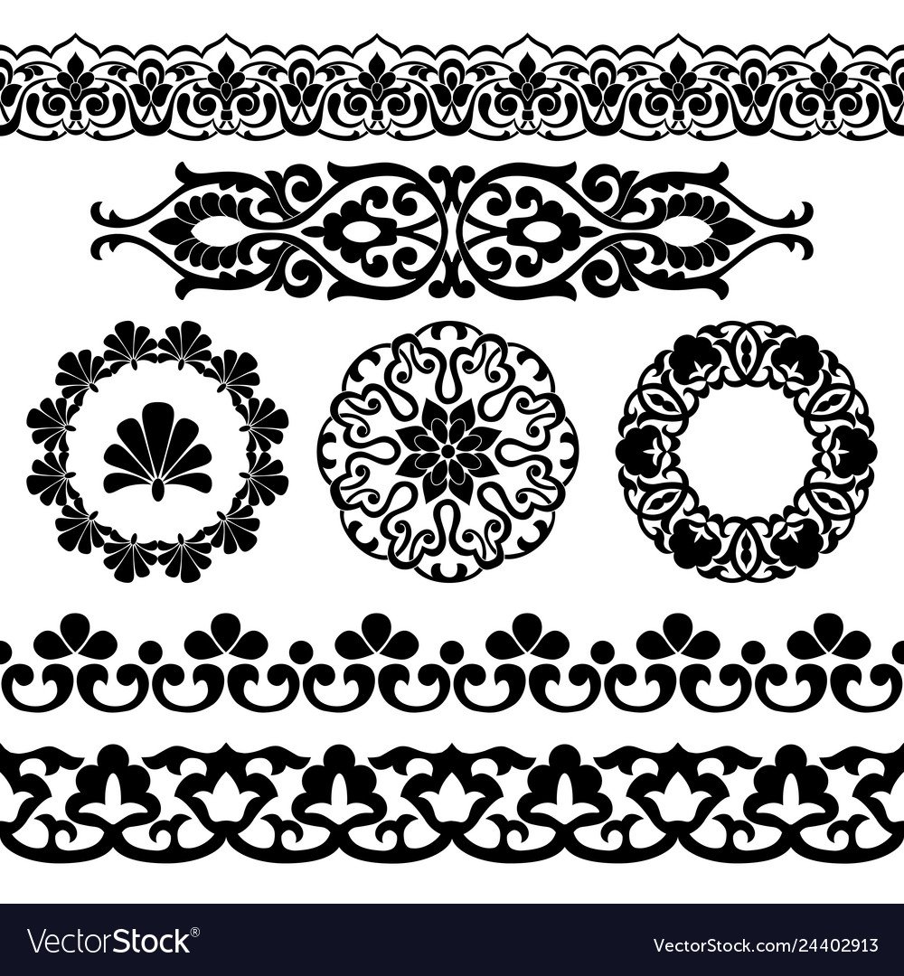 Таджикистан нац орнамент вектор