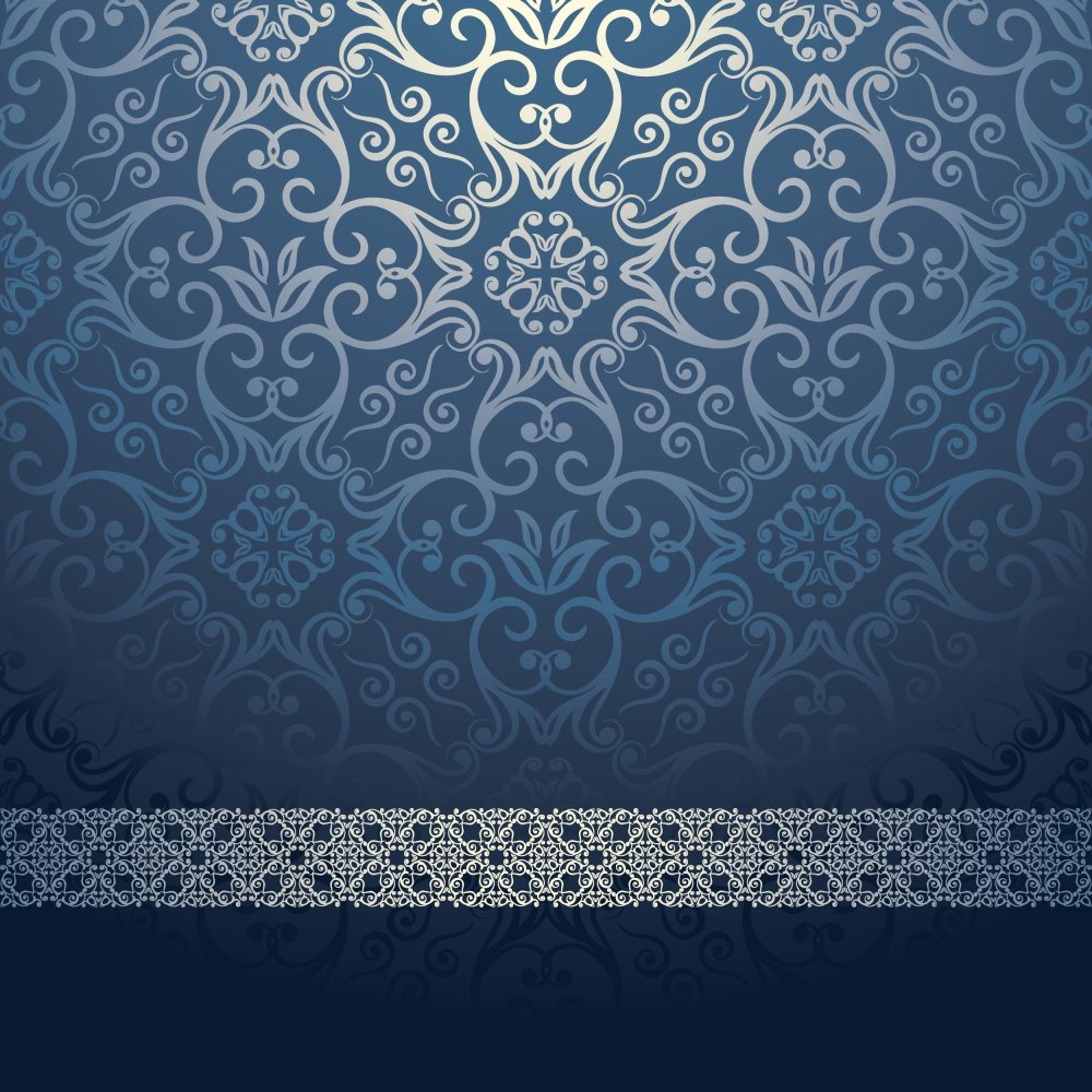 Синий фон с узорами