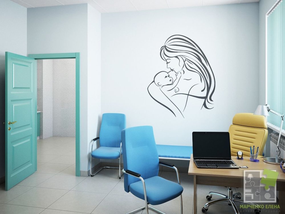 Интерьер кабинета психолога в тёмных тонах