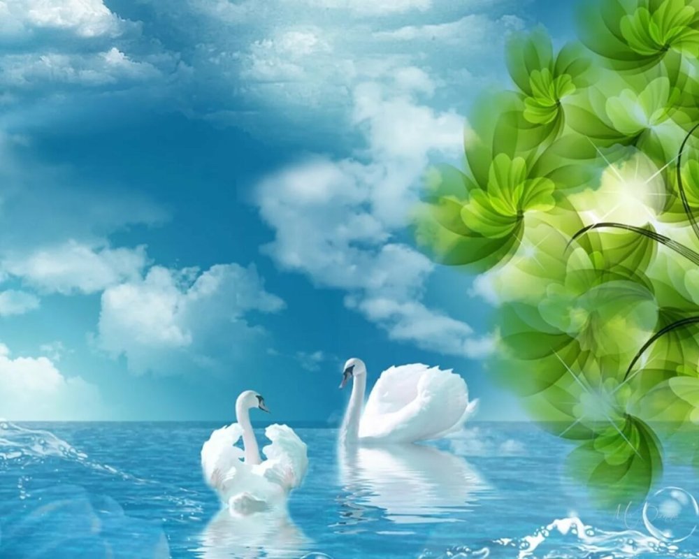 Лебеди фон