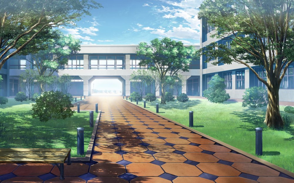 Улица с сакурой для гача лайф