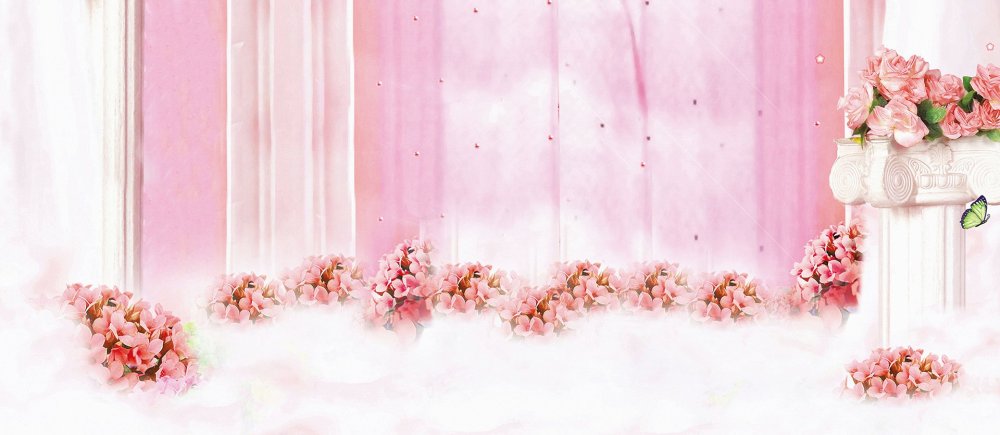 Розовый баннер