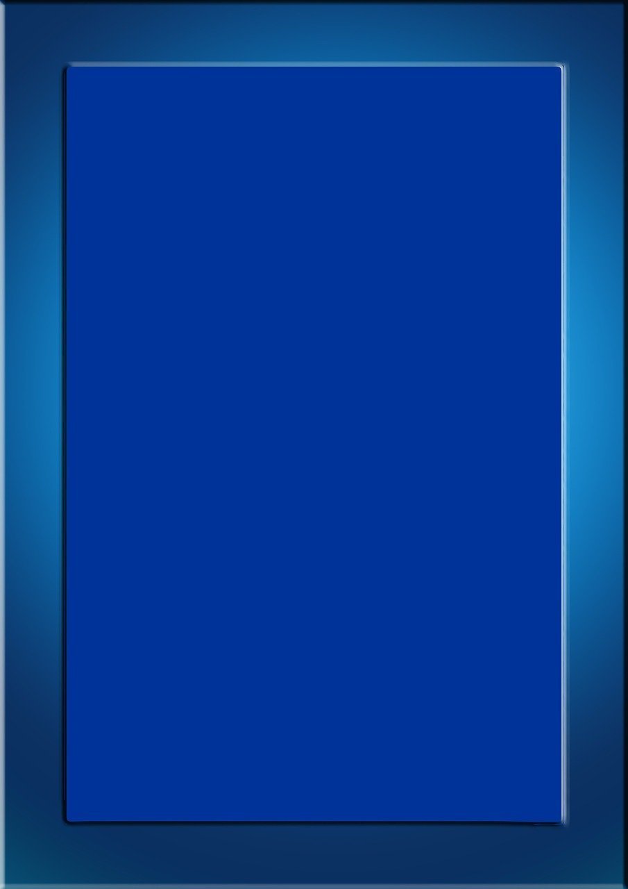 Рамка синего цвета