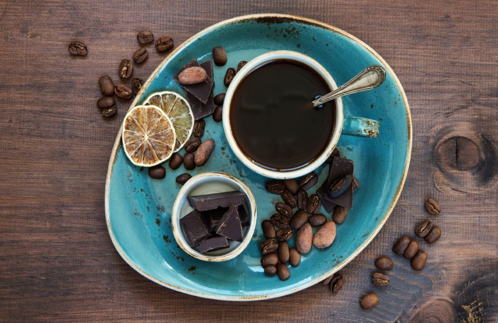 Бирюзовая Кружка с кофе