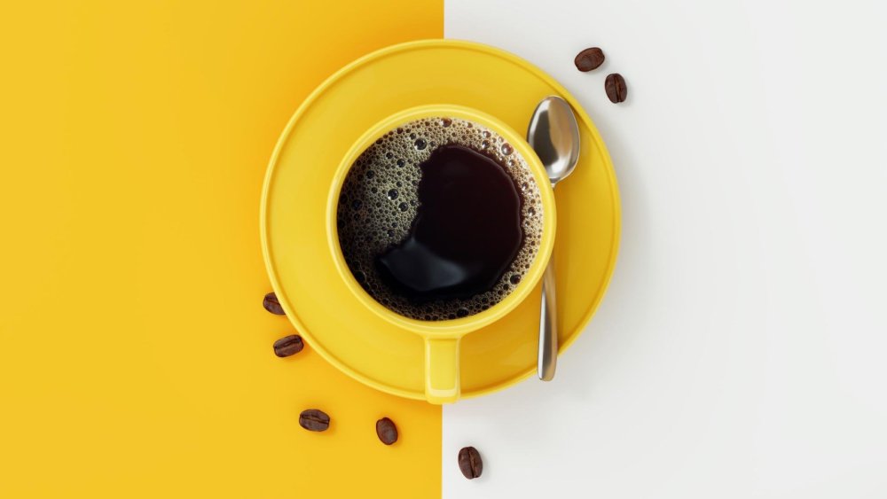 Кружка кофе сверху
