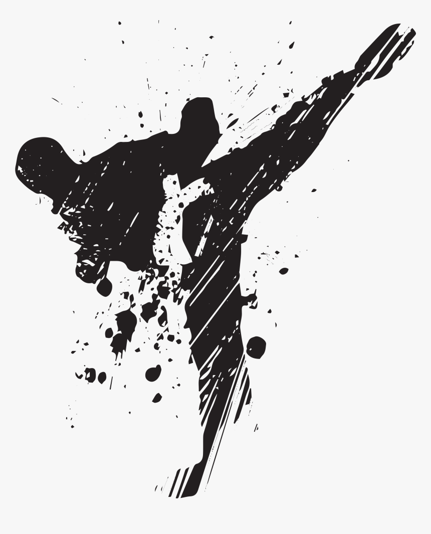 Каратист силуэт