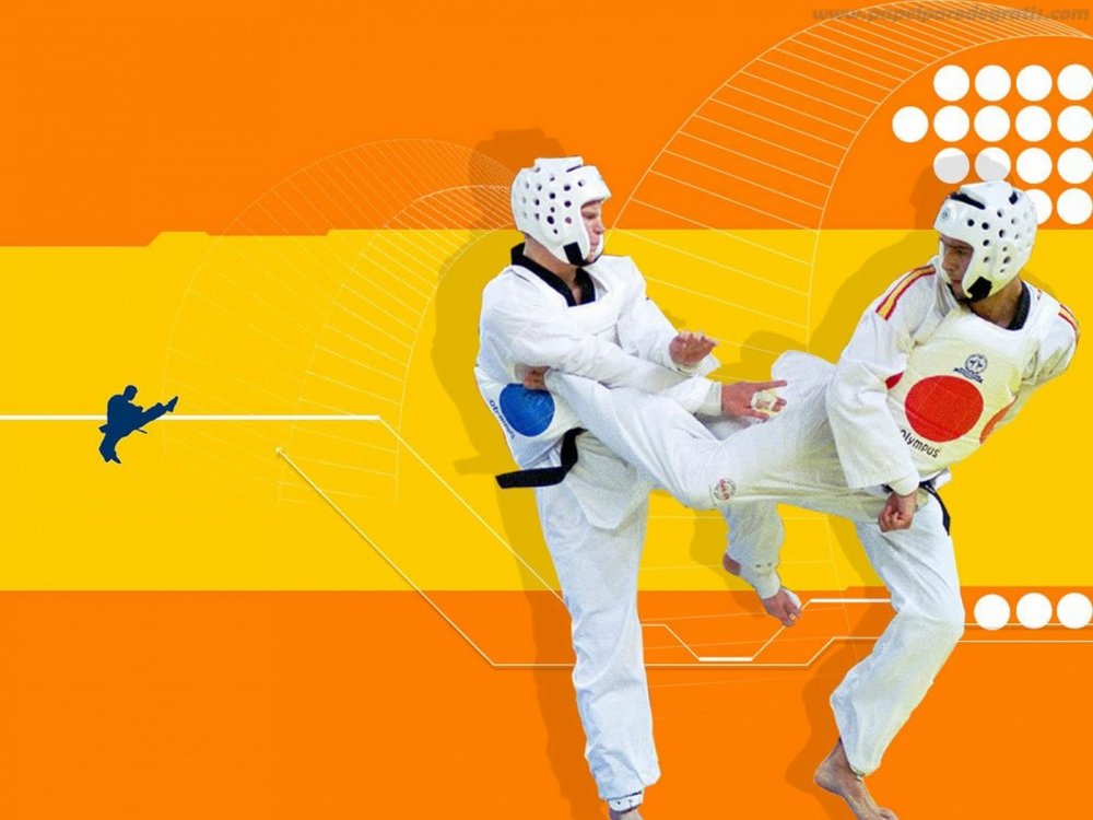 Яркий фон тхэквондо