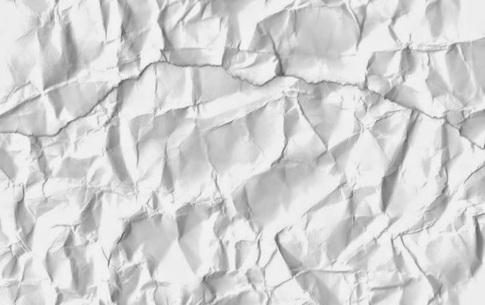 Белая мятая бумага