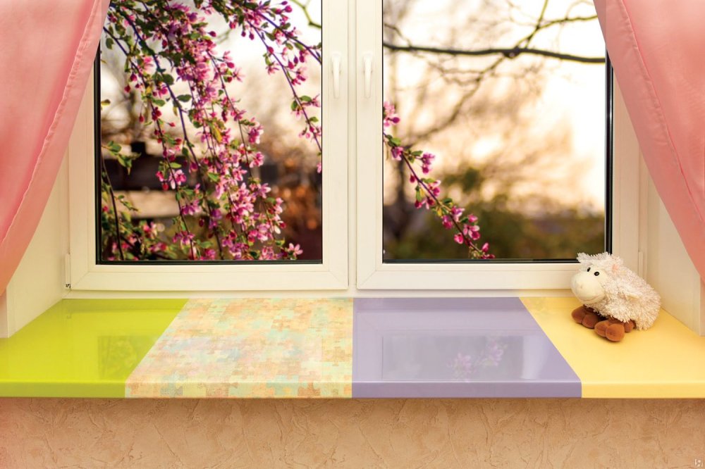 Цветные подоконники