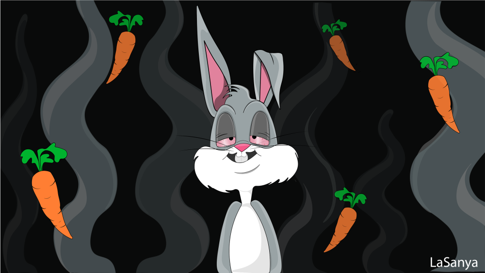 Багз Банни курит морковку