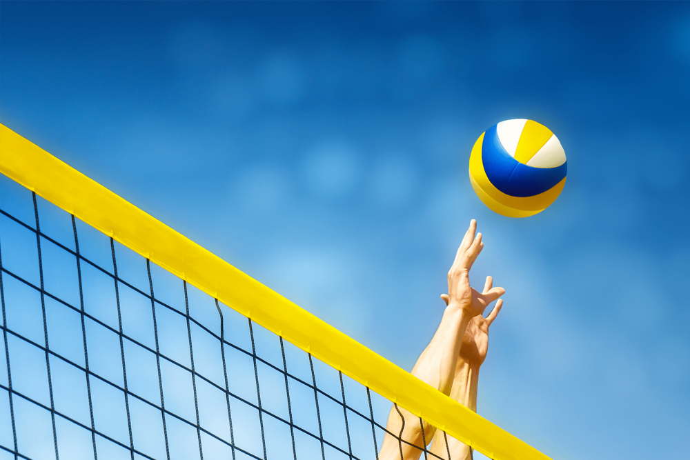 Пляжный волейбол силуэт
