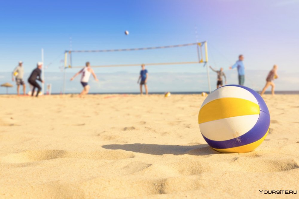 Пляжный волейбол фон для презентации
