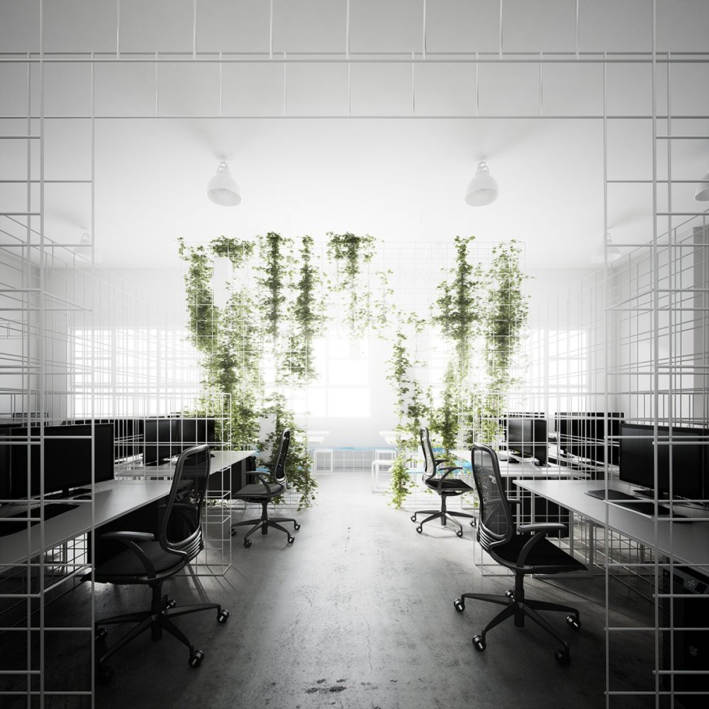 Размытый интерьер офиса