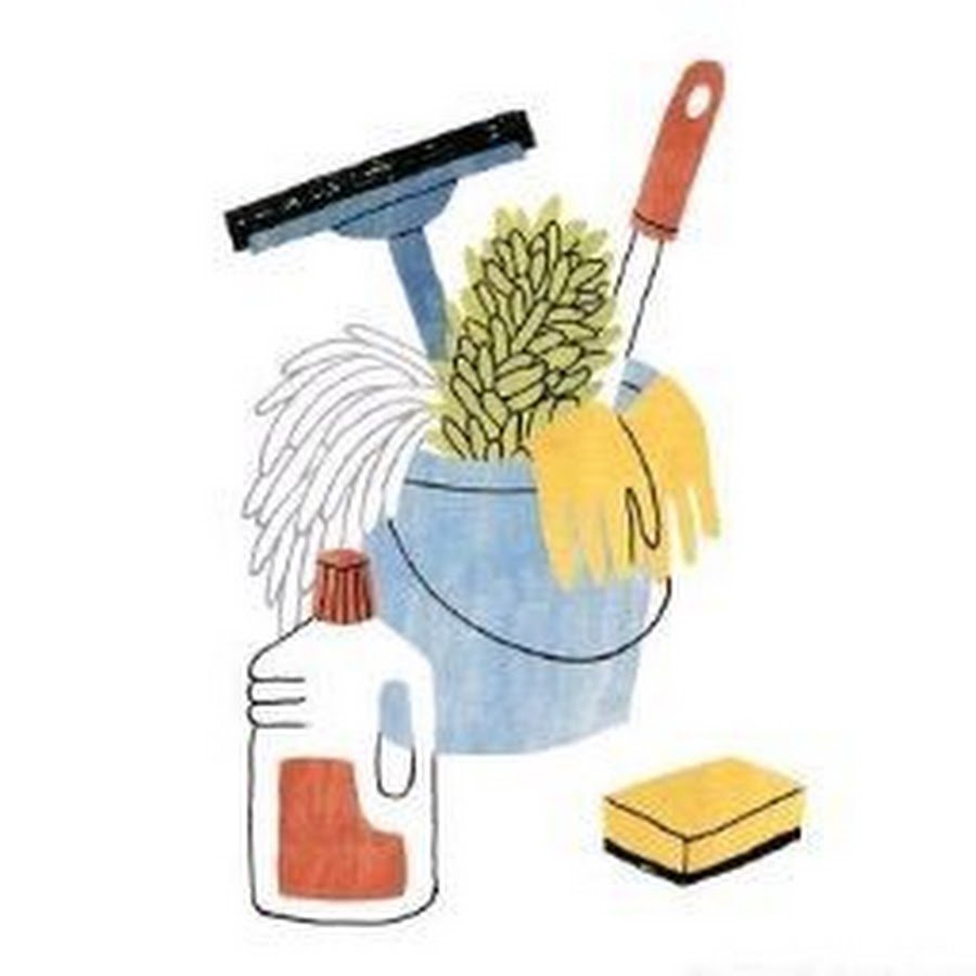 Уборка милые иллюстрации