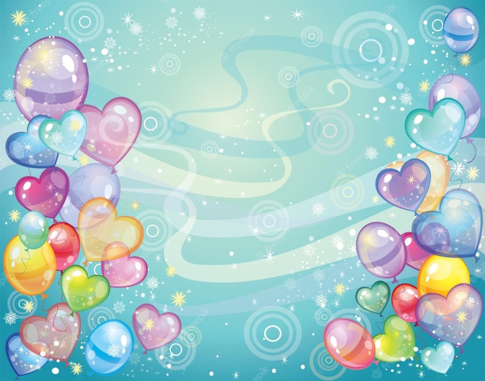 Фиолетовый праздничный фон с шариками