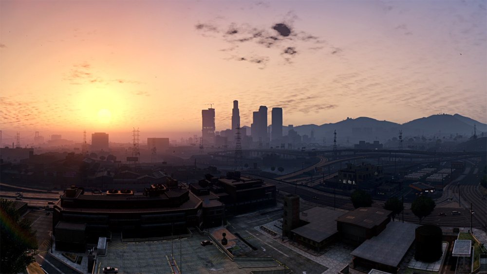 Желто оранжевый город