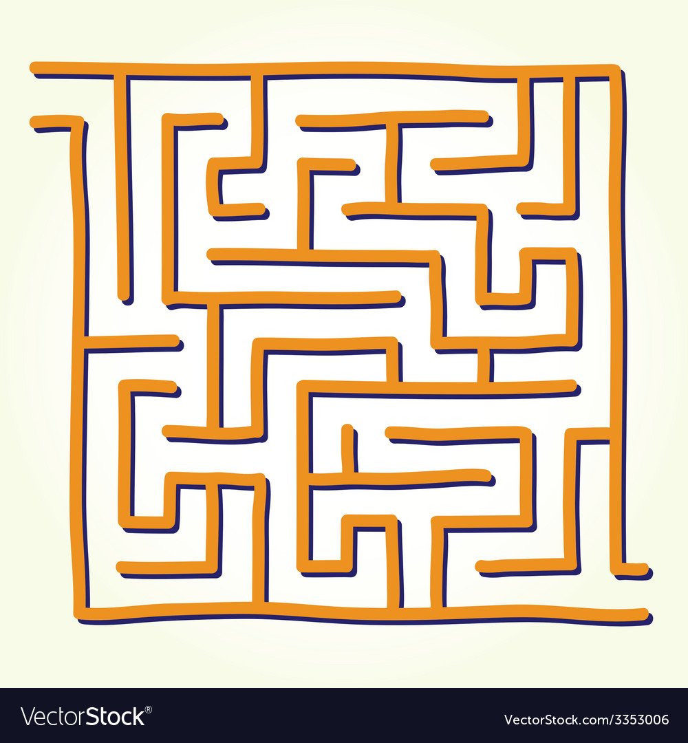 Лабиринт для детей на прозрачном фоне