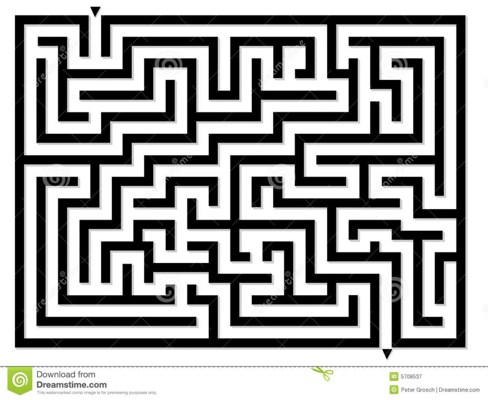 Лабиринт сложный прямоугольный