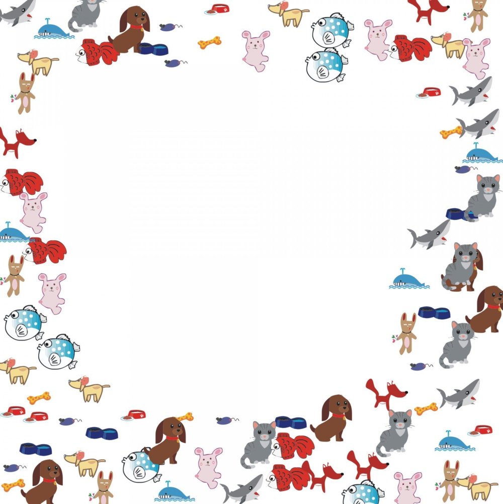 Рамка с животными для текста