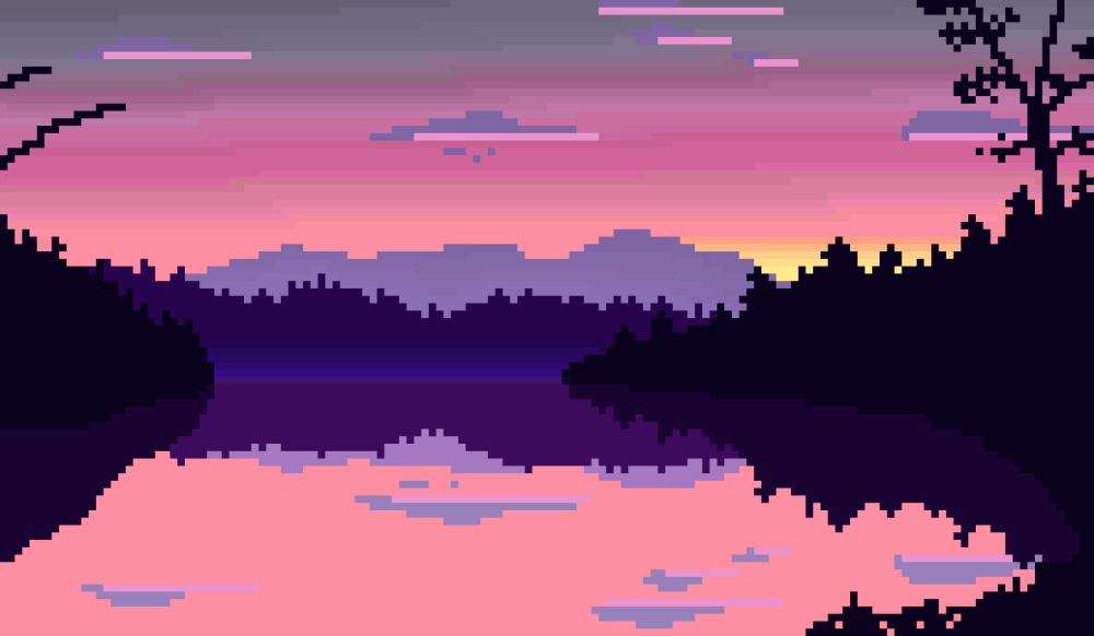 Pixel Art Hyper Light Drifter фон