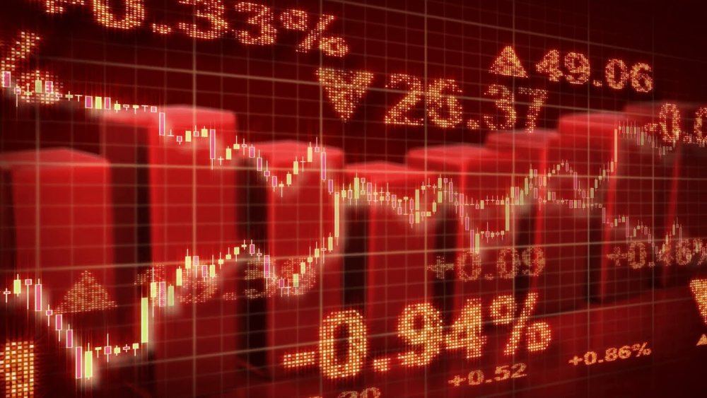 Фондовый рынок красный