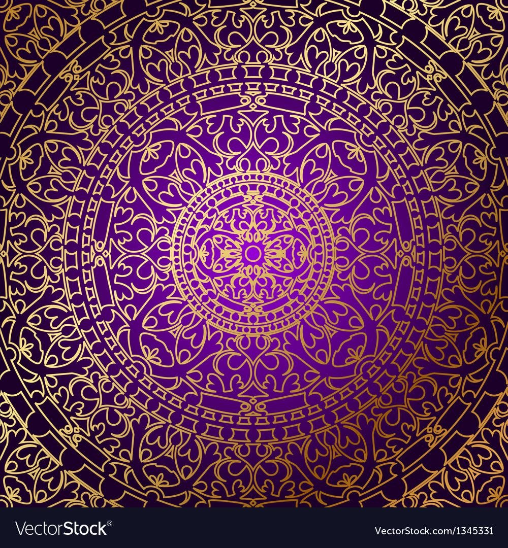 Восточный узор сиреневый