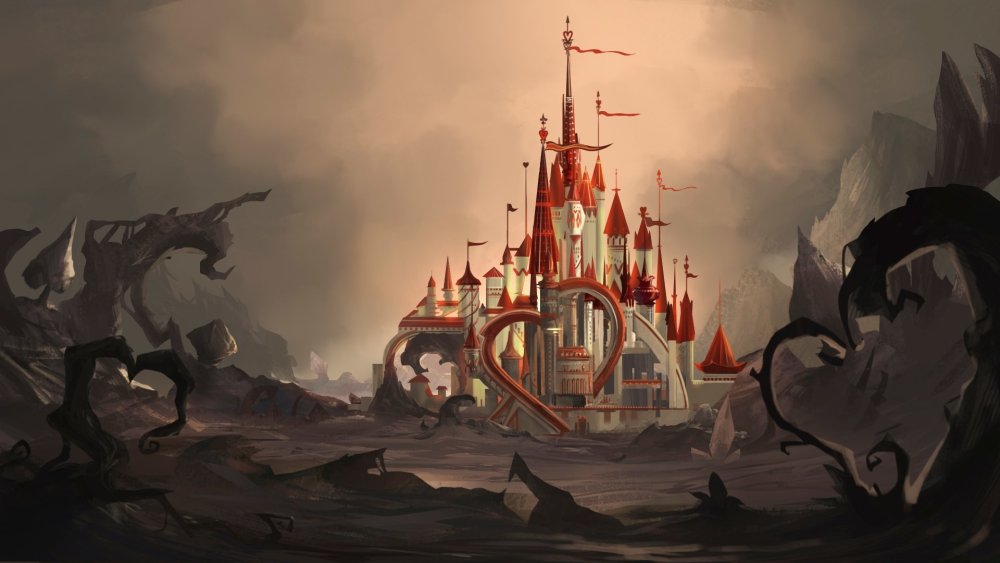 Королевство красной королевы из Алисы в стране чудес