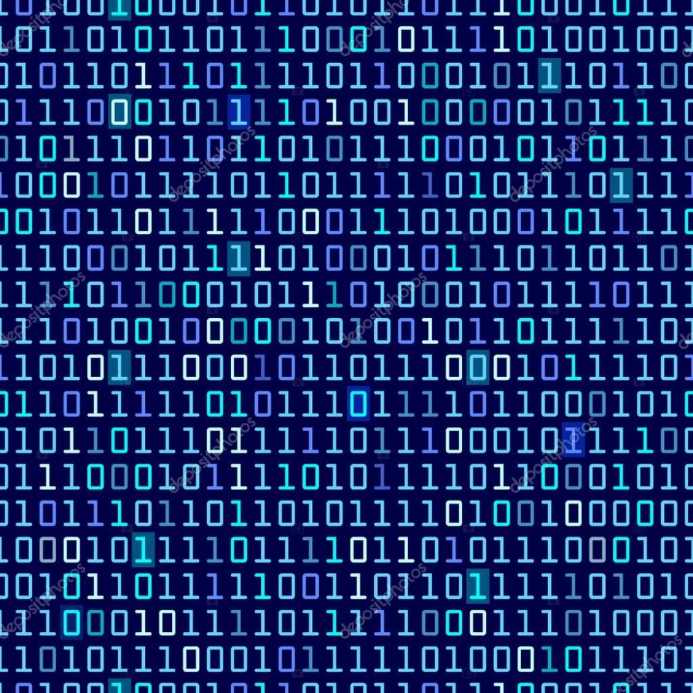 Двоичный код синий