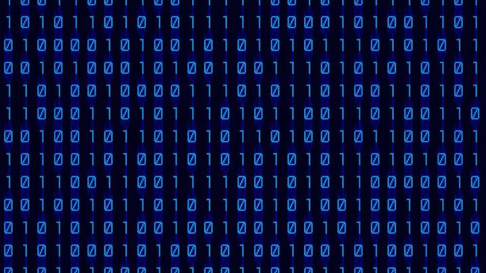 Двоичный код синий
