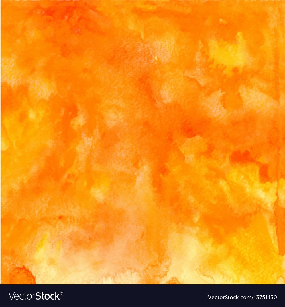 Акварельный фон для визитки оранжевый