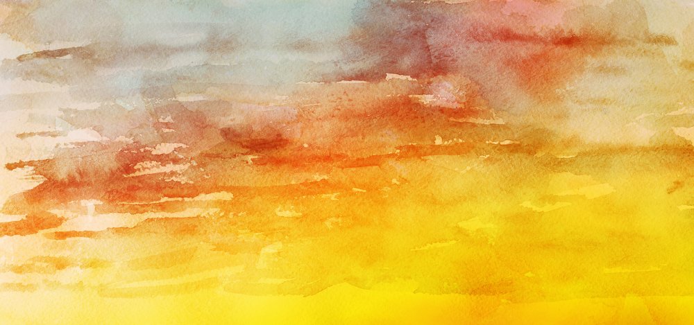 Осенний желтый акварельный фон