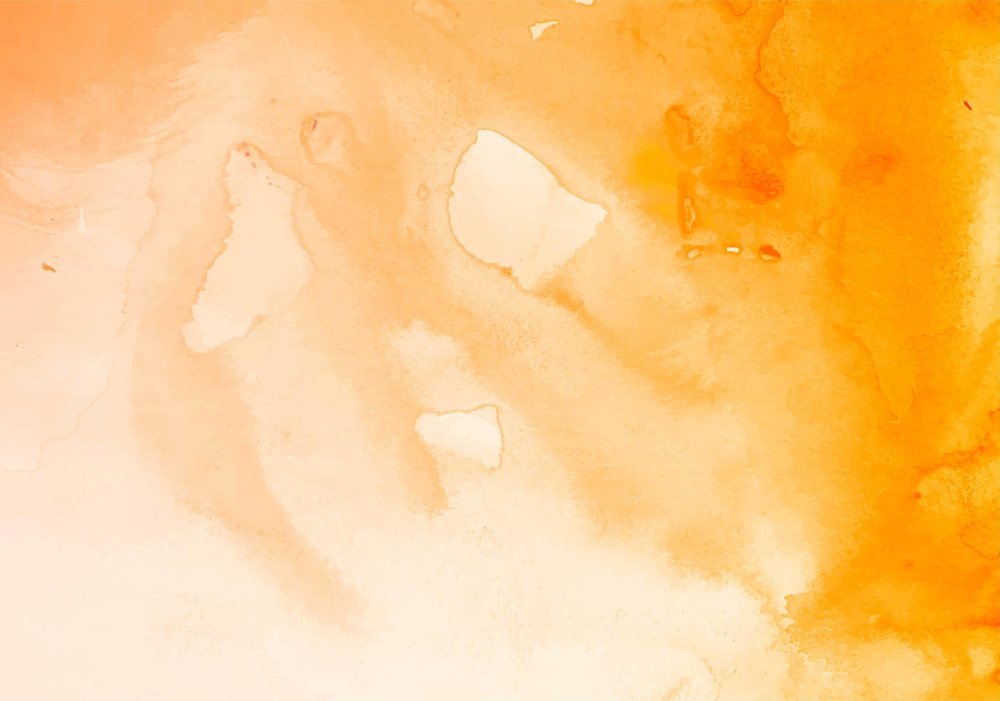 Акварель разводы оранжевый