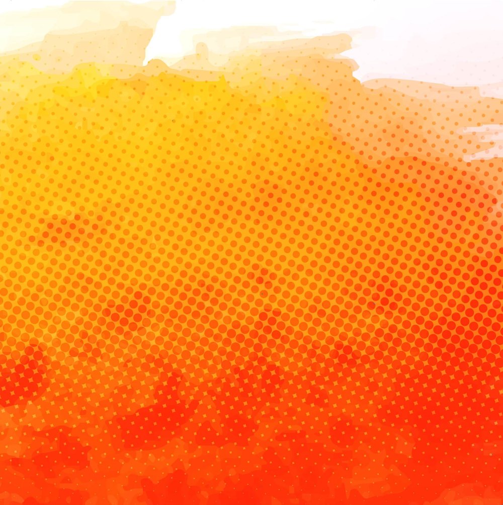 Акварель ярко оранжевый