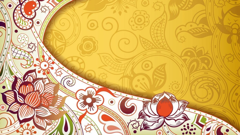 Зеленый фон с узорами