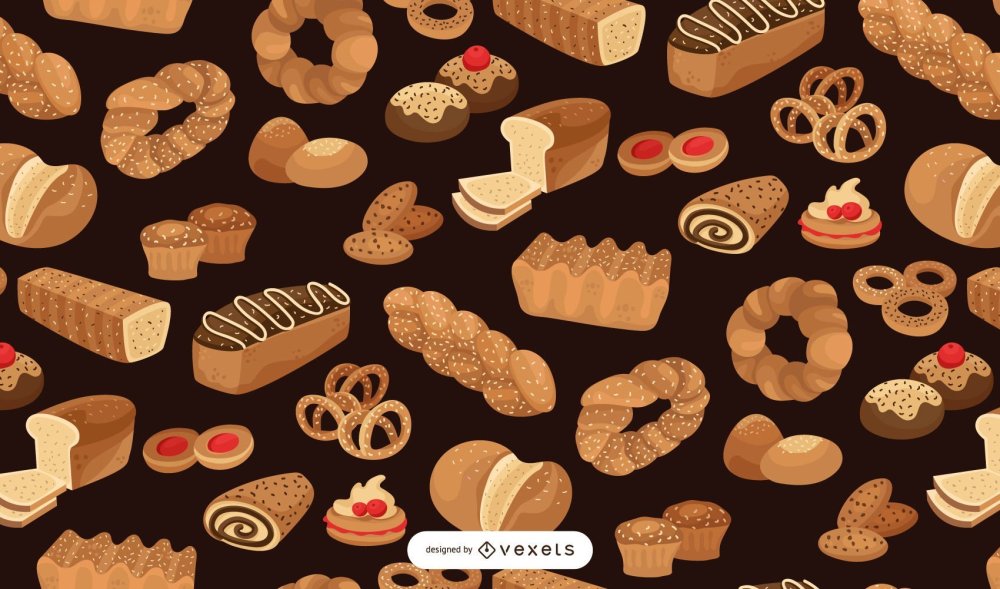 Выпечка на деревянном фоне