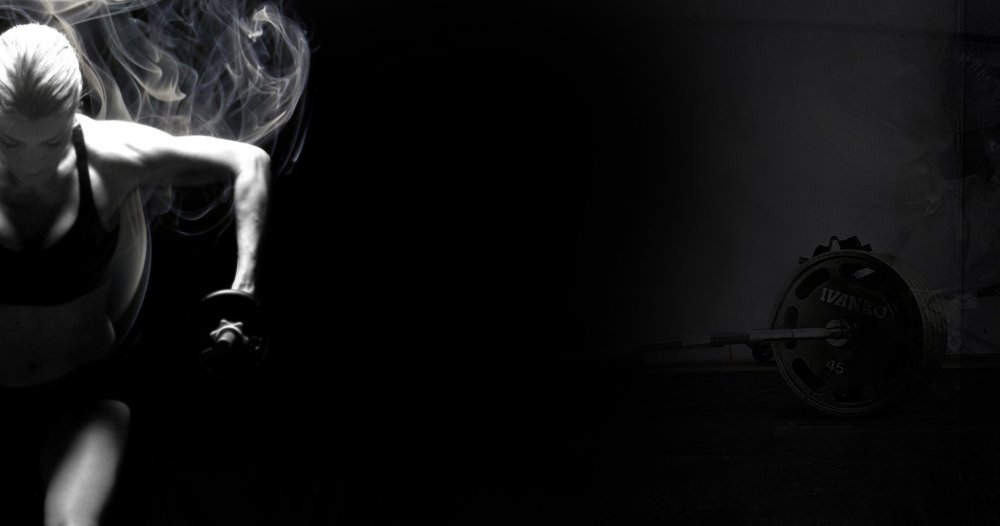 Фитнес на темном фоне