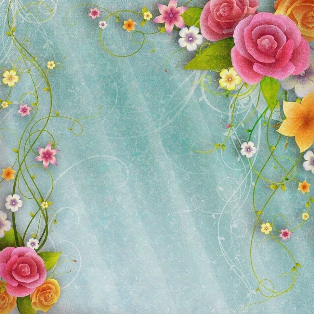 Подложки с цветами