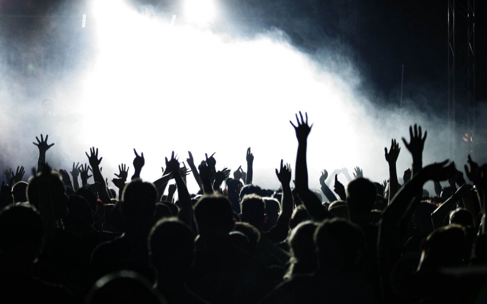 Толпа людей на концерте