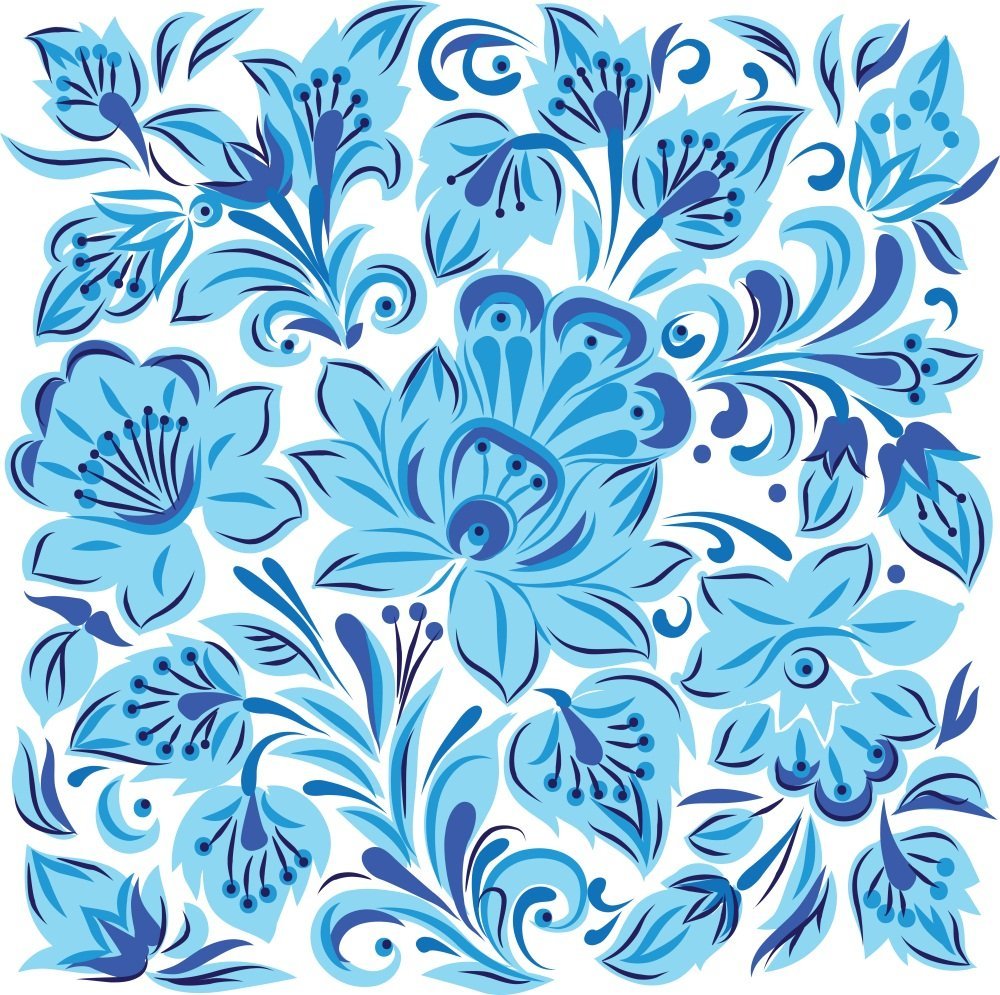 Орнаментальная стилистика Гжель