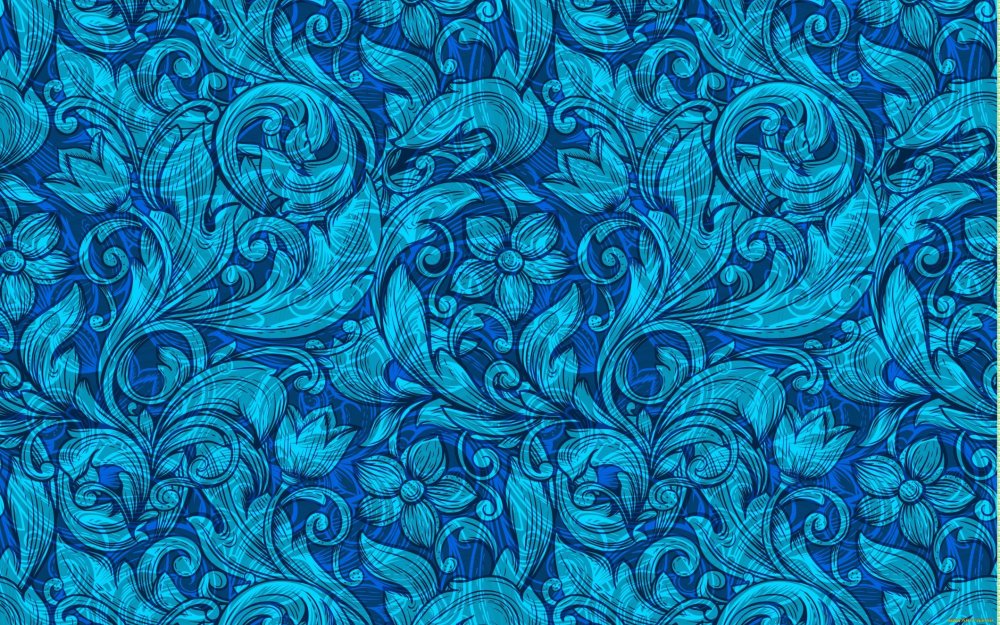Голубой узор
