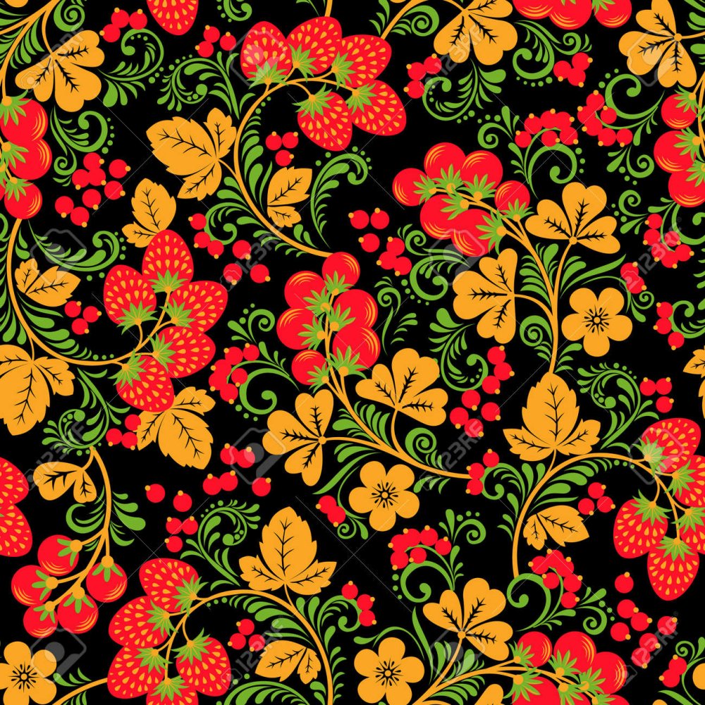 Russian ornamental Traditional pattern