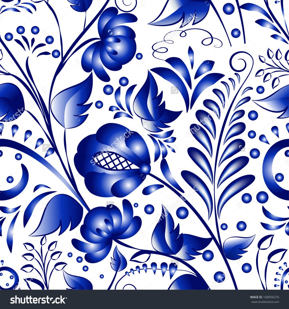 Гжель паттерн