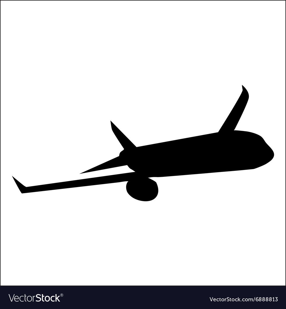 Силуэт самолёта на фоне горда