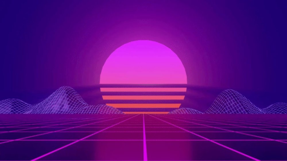 Фон в стиле ретро неон