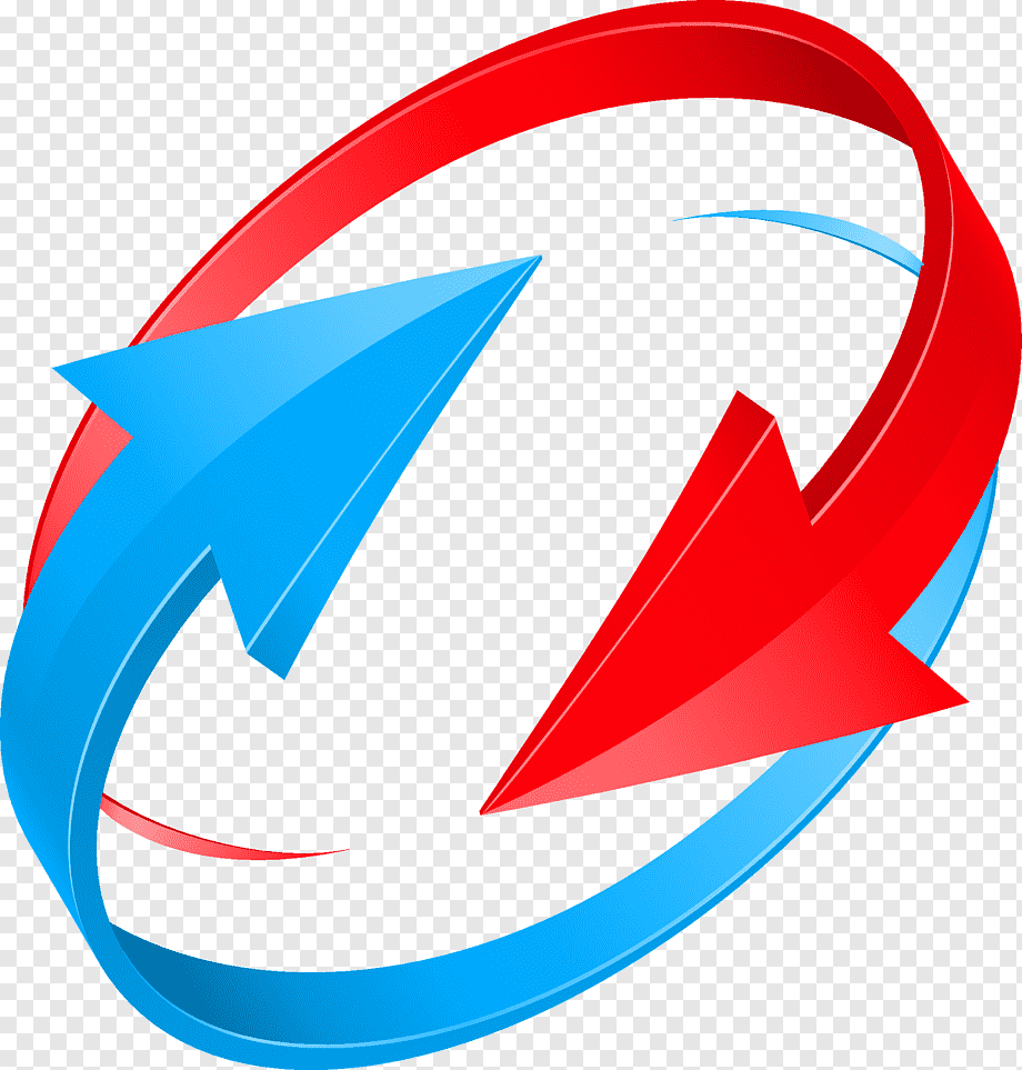 Стрелка синяя и красная