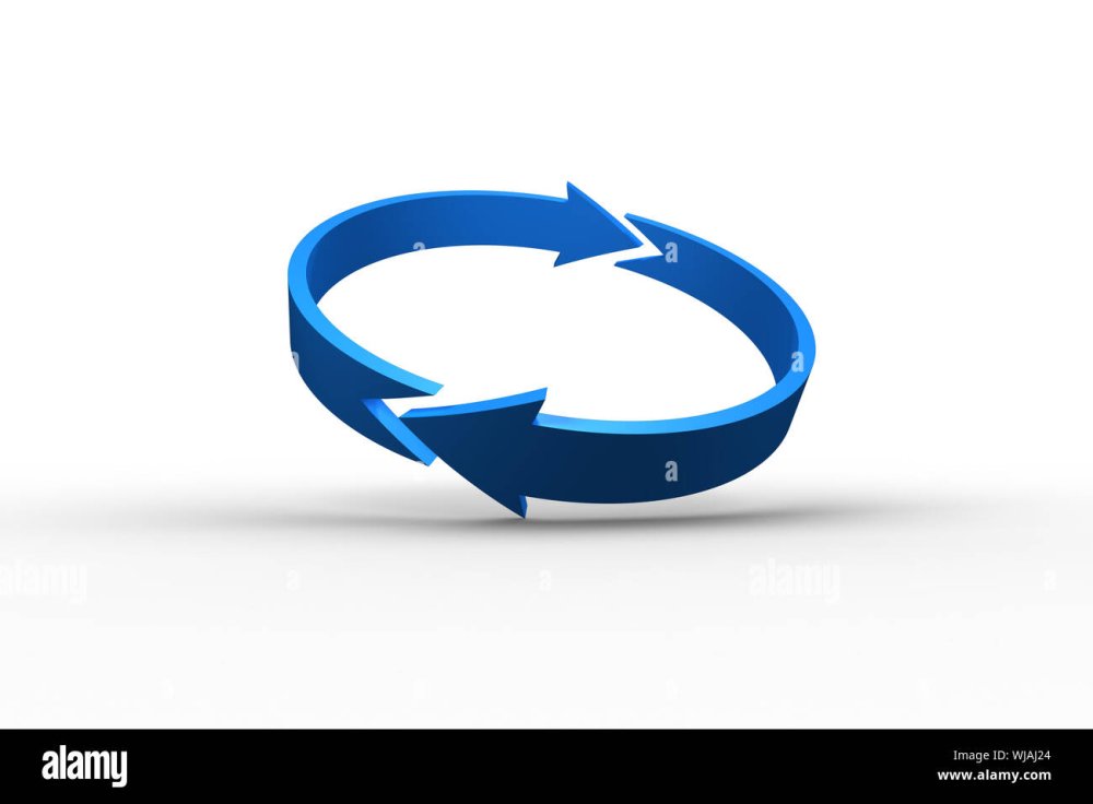 Круг со стрелками на голубом фоне