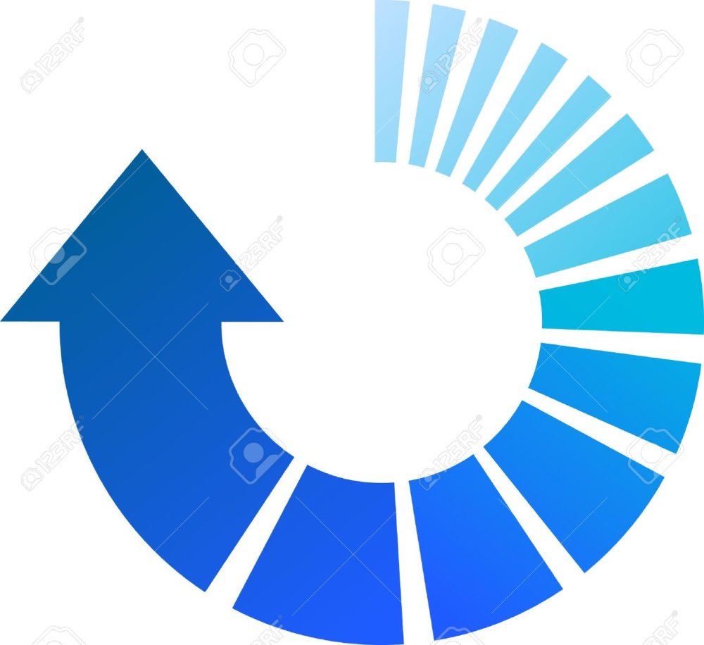 Стрелка круговая голубая