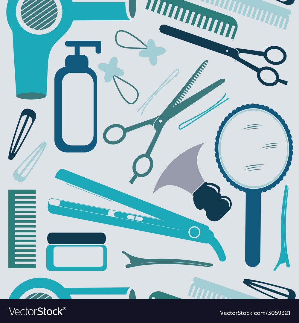 Фон с Парикмахерскими инструментами
